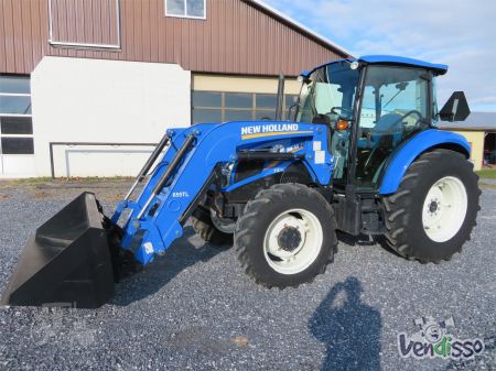 Trator New Holland T4.75 2015 com carregador frontal New Holland 655TL