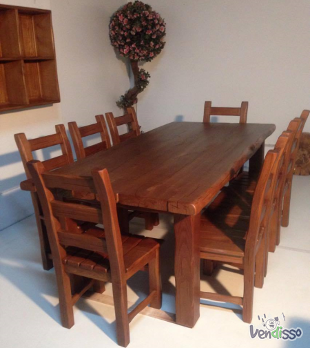 Moveis rusticos de madeira de castanho maciço