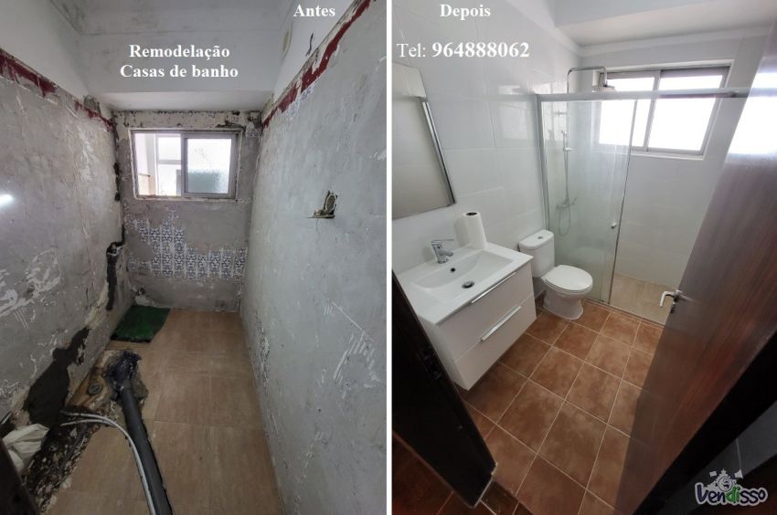7. Remodelação Casas de banho, Renovação Casas de banho, Restauro Casa de banho, Reabilitação Casa de banho, Reformar Casa de banho, Substituição Banheira por Base de Duche, Remodelação Apartamentos, 964 12