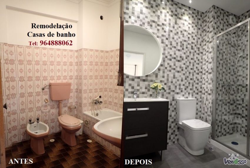 7. Remodelação Casas de banho, Renovação Casas de banho, Restauro Casa de banho, Reabilitação Casa de banho, Reformar Casa de banho, Substituição Banheira por Base de Duche, Remodelação Apartamentos, 964 2