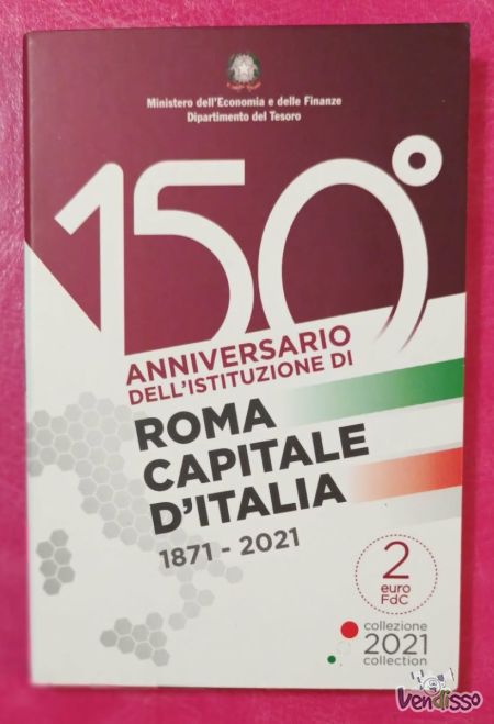 Moeda 2 euros 150º Aniversário Roma